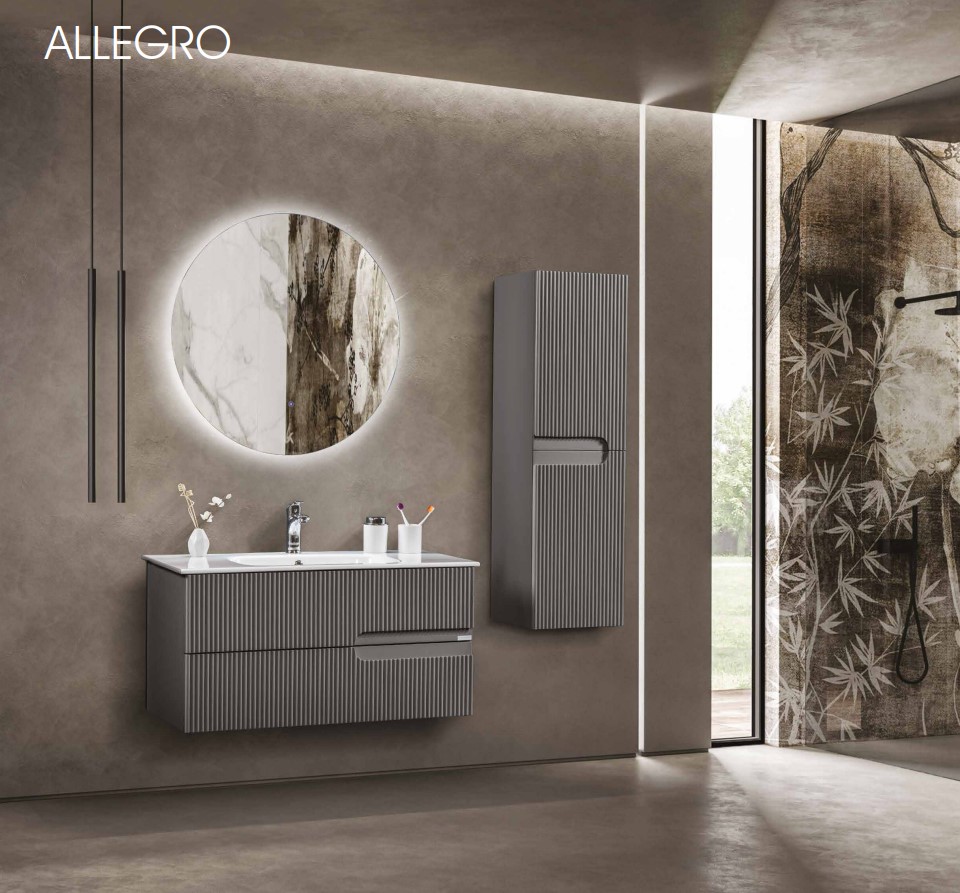 BANYO DOLABI ALLEGRO ANTRASİT 80 CM - TAKIM 